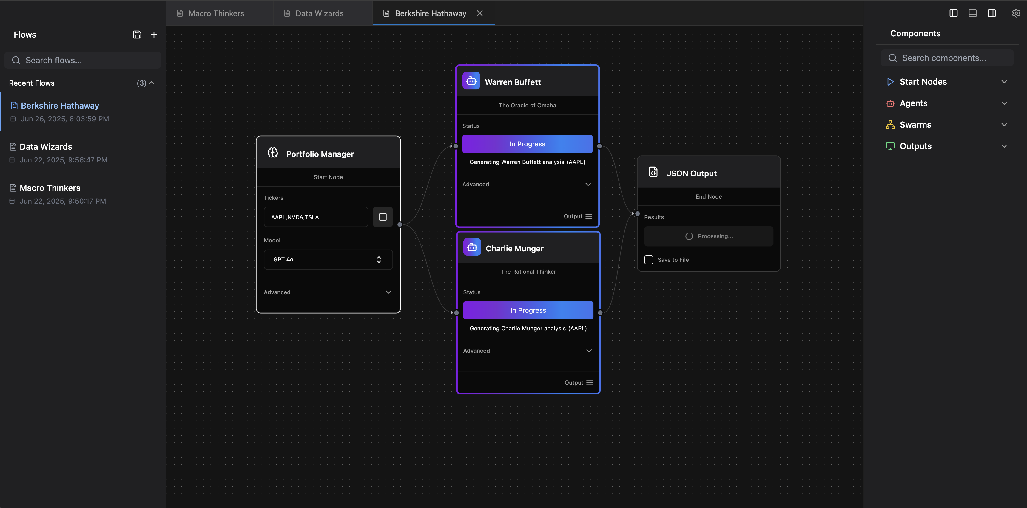 Hedge Fund Web Interface